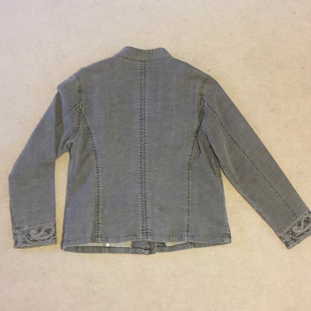 Chico’s Platinum Collection Embroidered Jacket - Picture 7 of 8